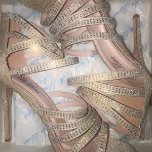 Rhinestone Sandal Heels